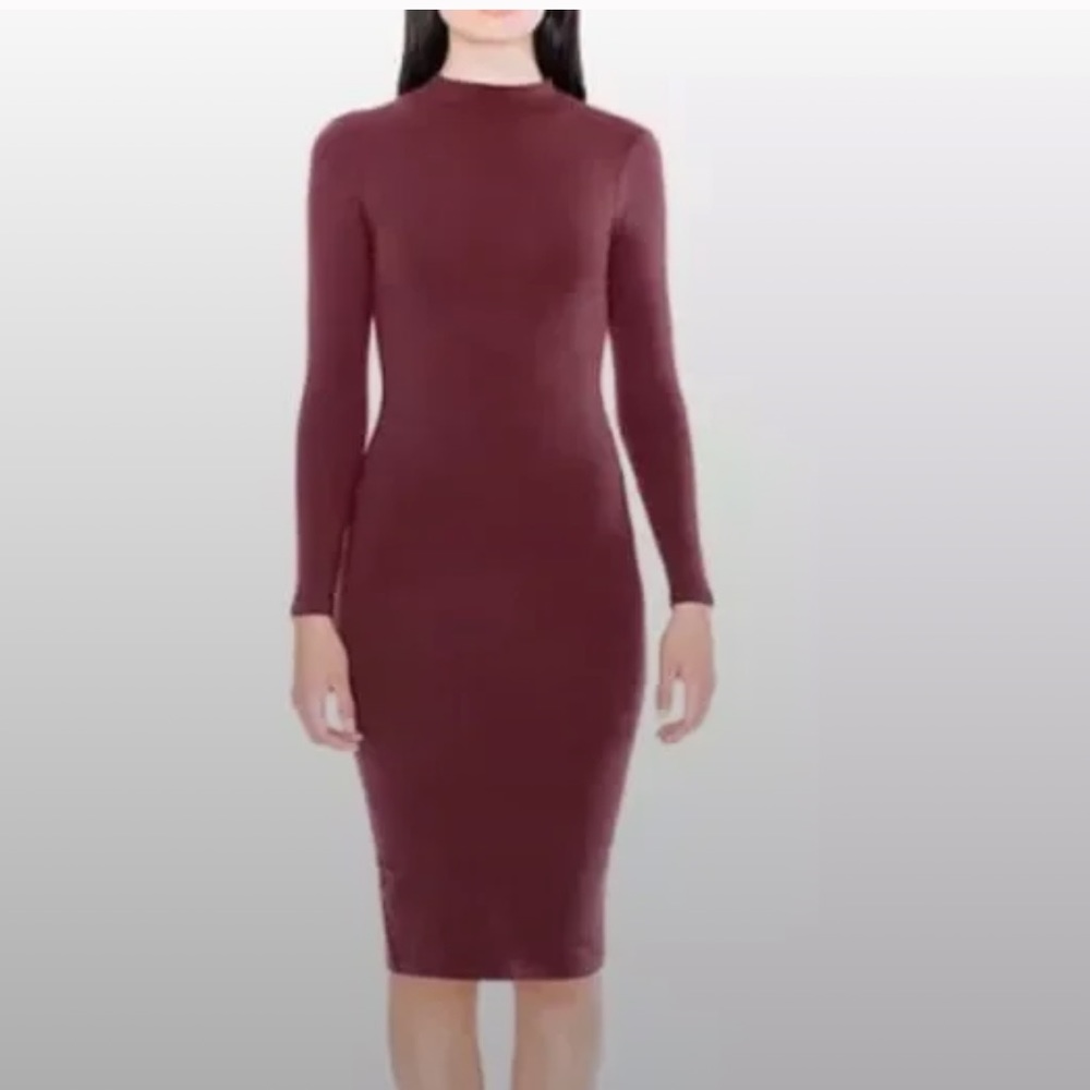 American Apparel open back body con dress in “wine”